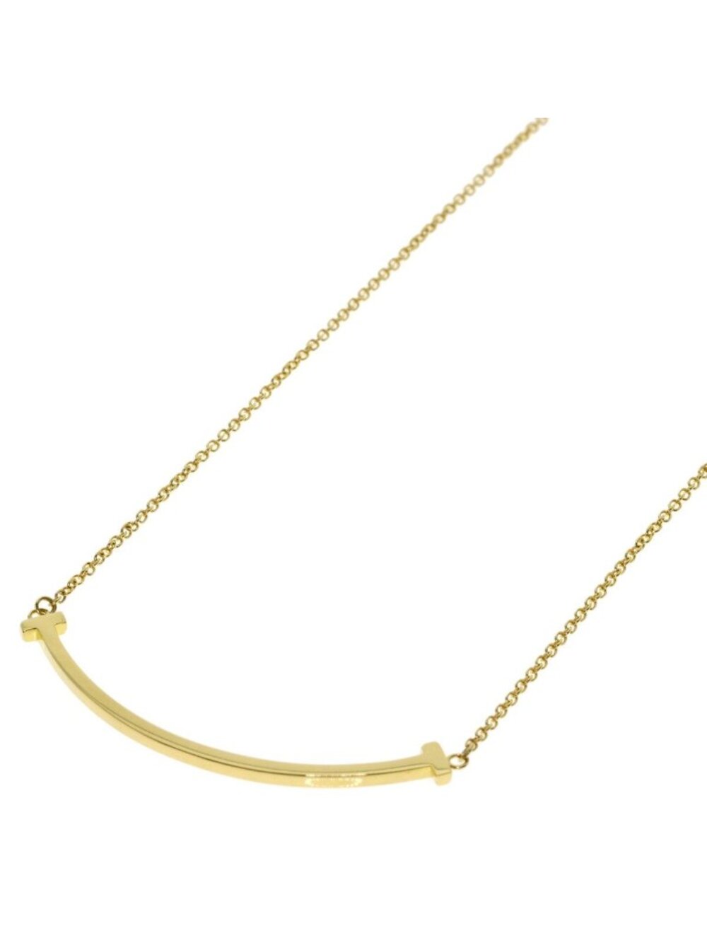 Tiffany & Co T Smile Small Necklace 18k Yellow Gold